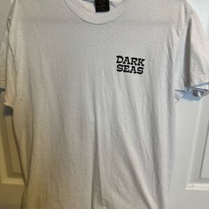 Mens White Dark Seas Tshirt Medium